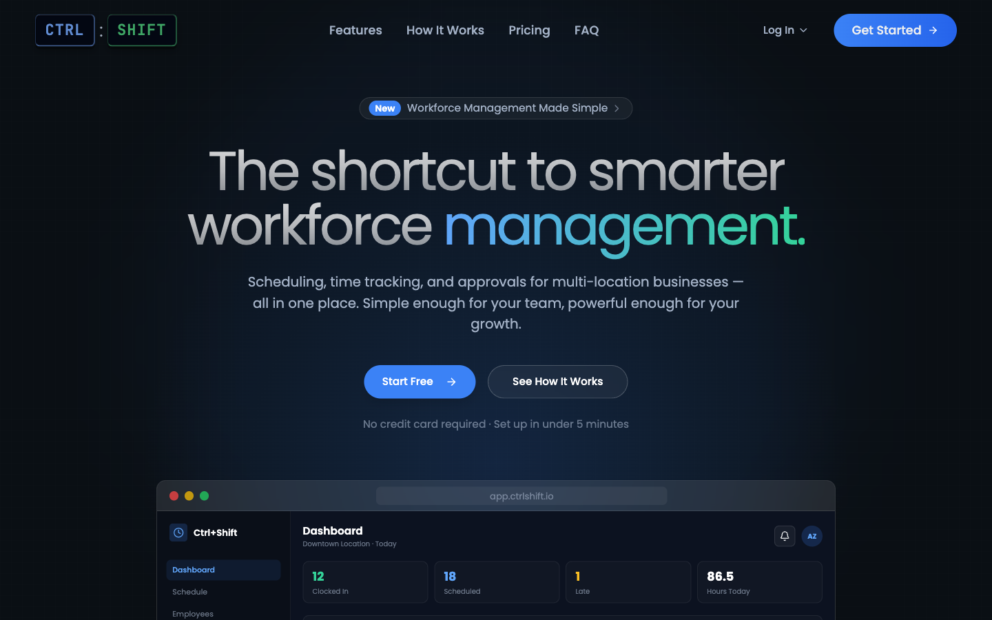 Ctrl : Shift screenshot